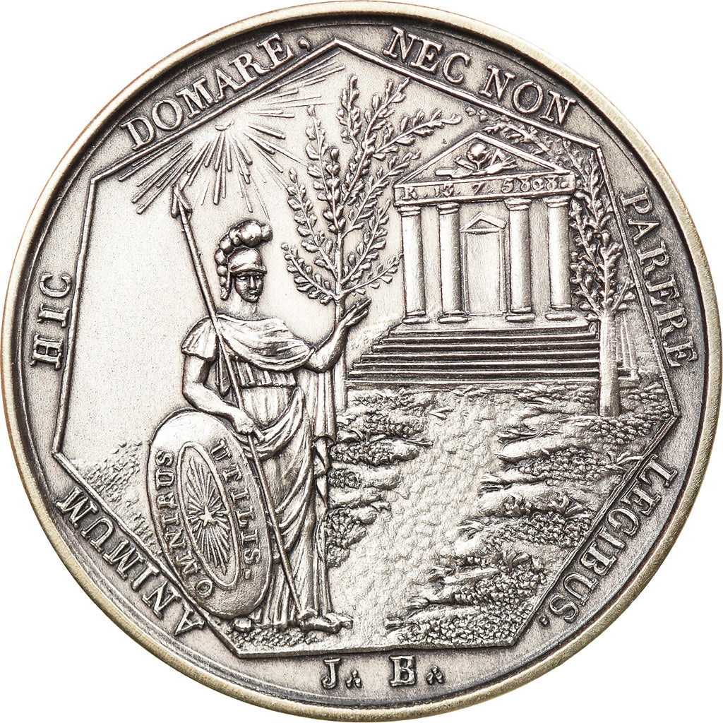 France, Token, Orient de Rouen, Les Arts Réunis, Silver, Restrike, MS(65-70)