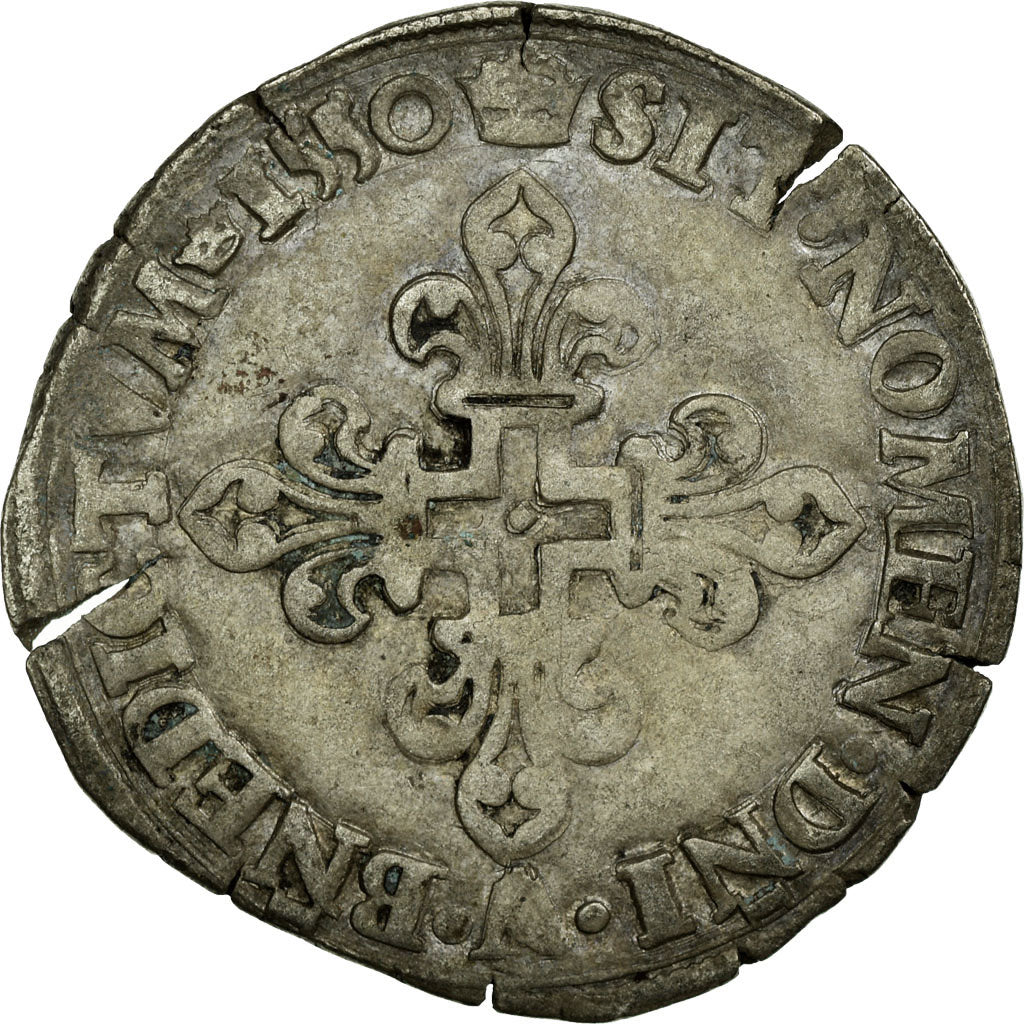 Coin, France, Gros de Nesle, 1550, Paris, VF(30-35), Silver, Ciani:1301