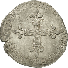 Francia, Henri IV, 1/4 Ecu de Béarn, 1596, Morlaas, Argento, BB, Gadoury:603
