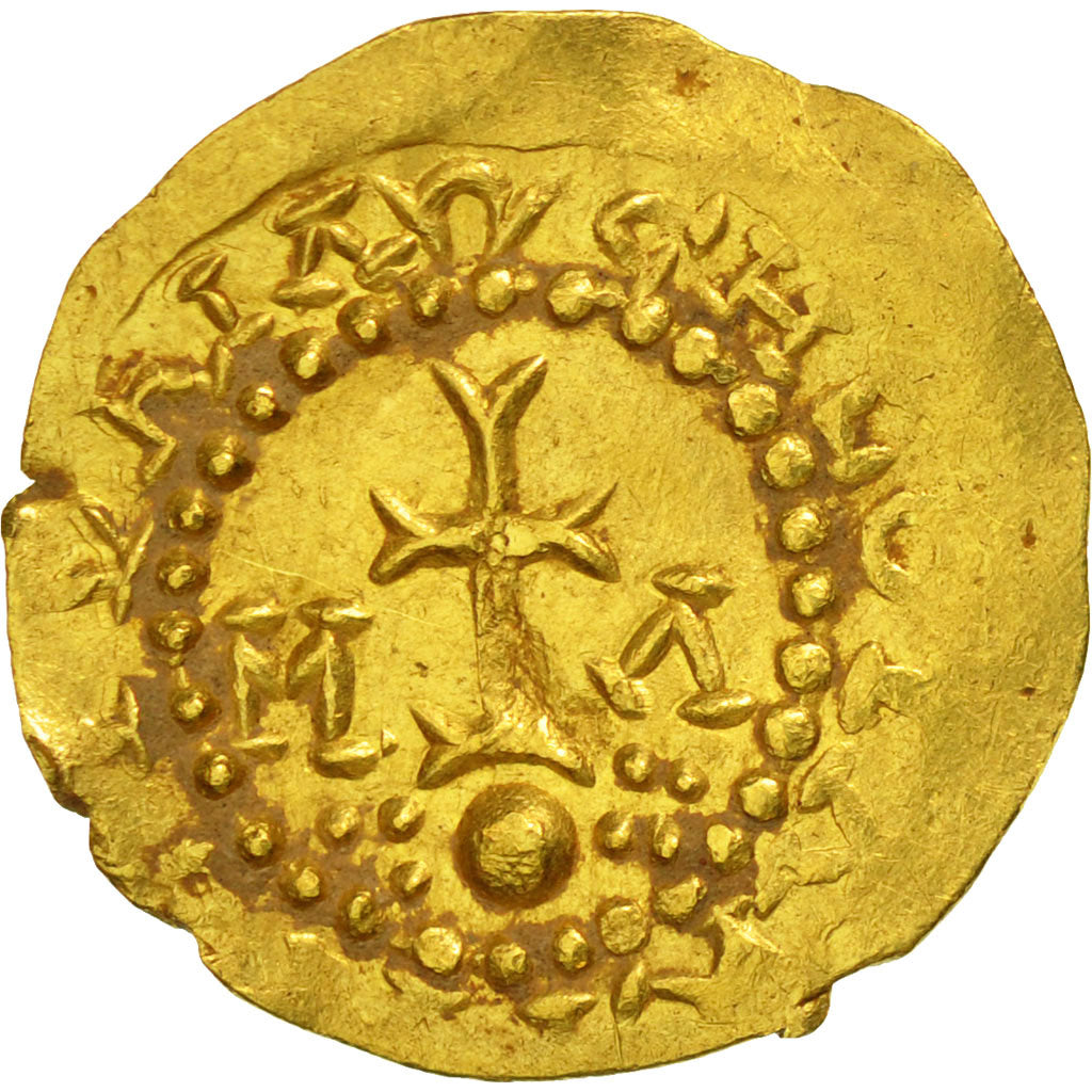 France, Clotaire II, Triens, 584-613, Marseille, Or, SUP, Belfort:2481