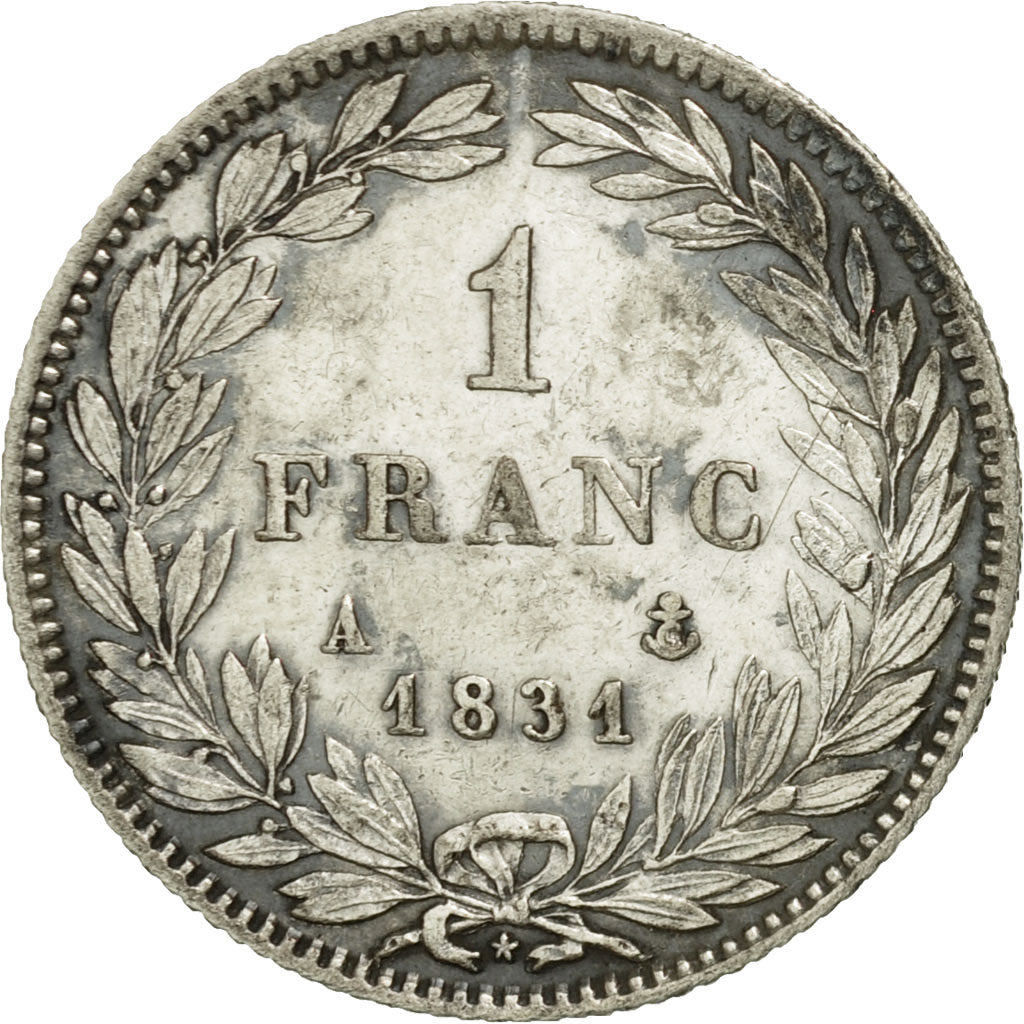 Frankreich, Louis-Philippe I, 1 Franc, 1831, Paris, Silber, SS+, Gadoury:452
