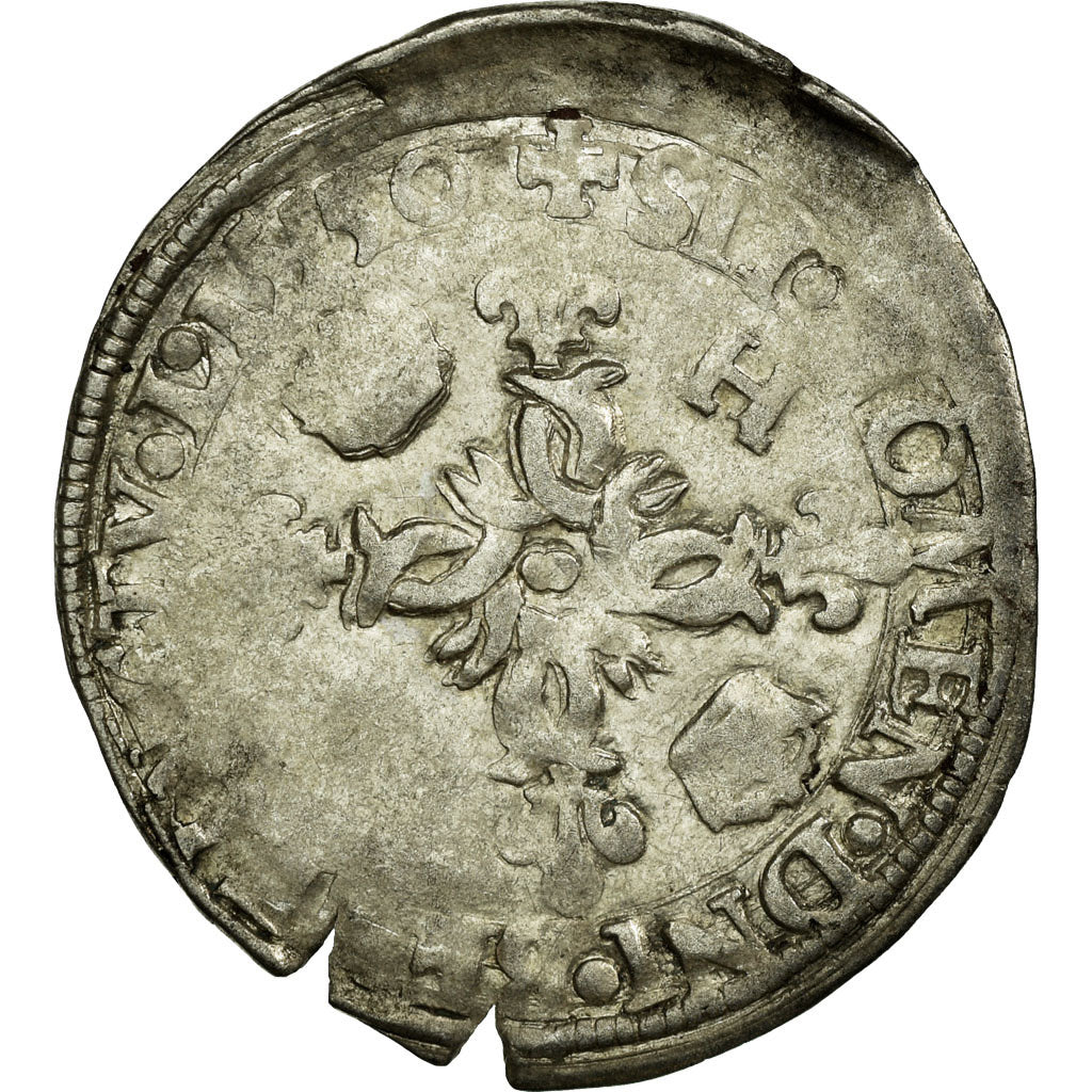Coin, France, Douzain aux croissants, 1550, Bayonne, VF(20-25), Silver