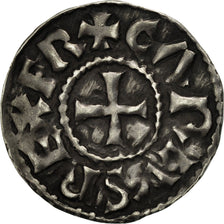 France, Charles II The Bald, Denarius, 840-864, Melle, Silver, AU(50-53)
