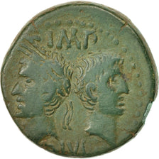 Augustus & Agrippa, As, 20-10 BC, Nemausus, Brązowy, VF(30-35), RIC:157