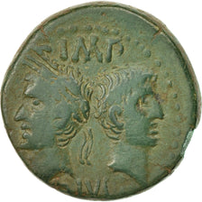 Augustus & Agrippa, As, 20-10 BC, Nemausus, Bronze, VF(30-35), RIC:157