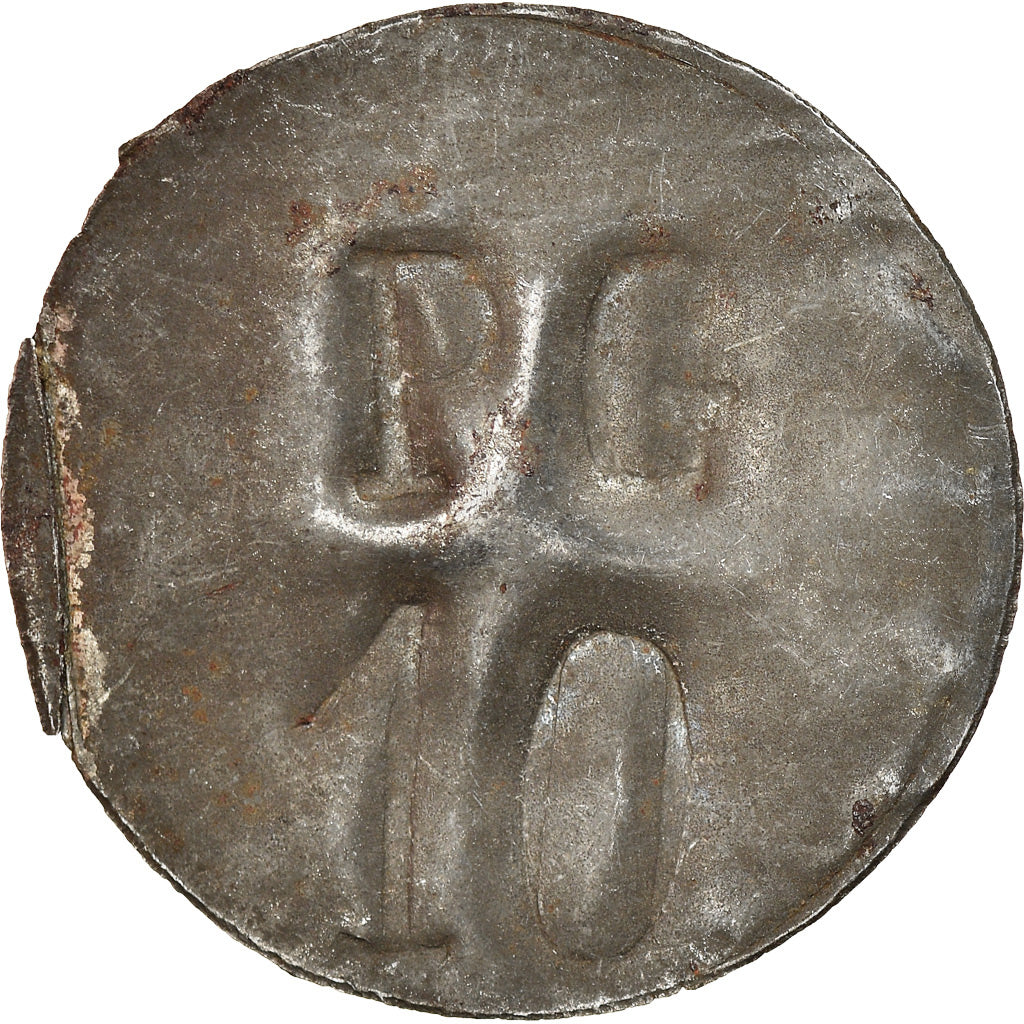 France, Medal, 10 Centimes Dépot de Pridonnier de Guerre, EF(40-45), Base Metal