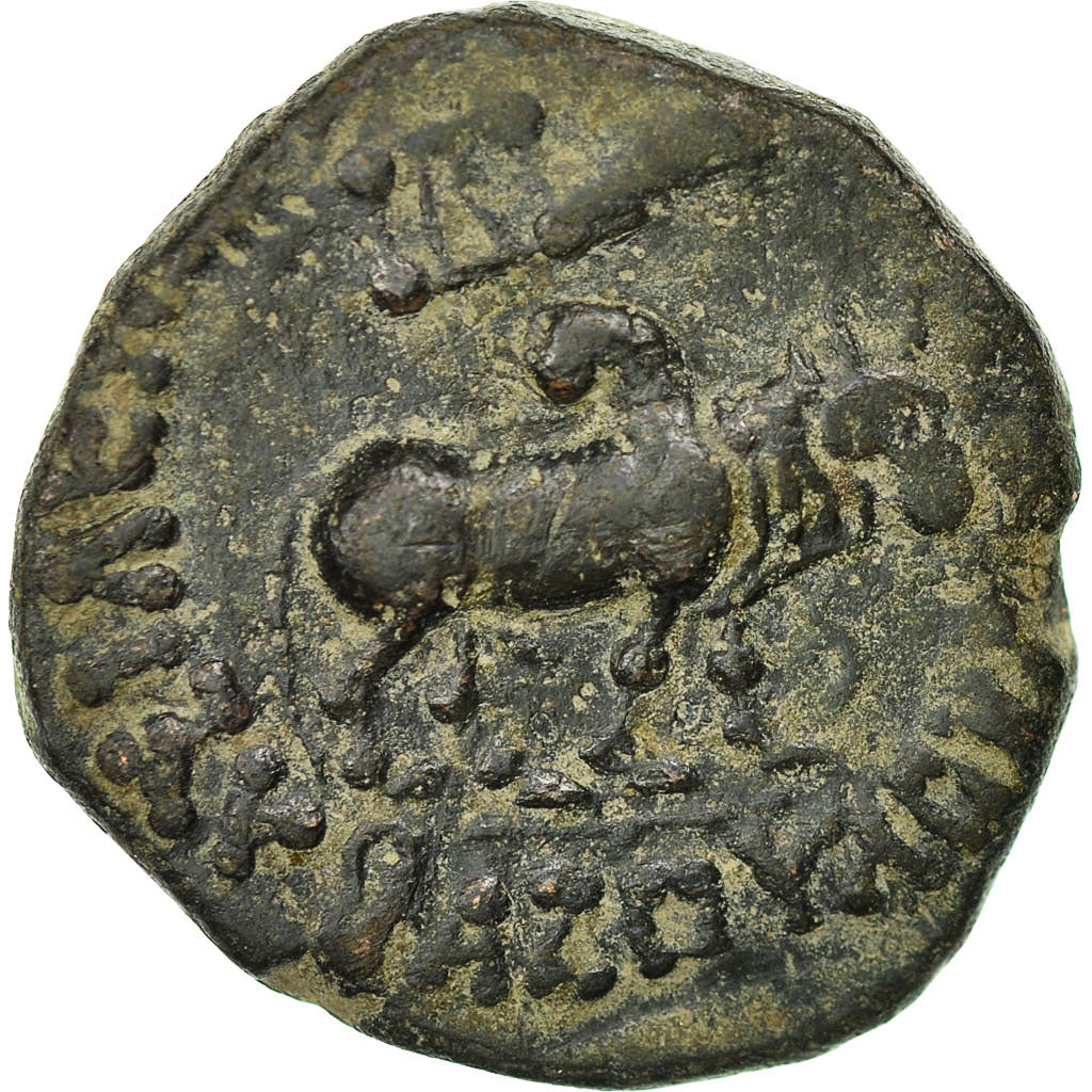 Indo-Scythian Kingdom, Azes, Bronze Æ, 57-12 BC, Bronze, VF(30-35), BMC:143