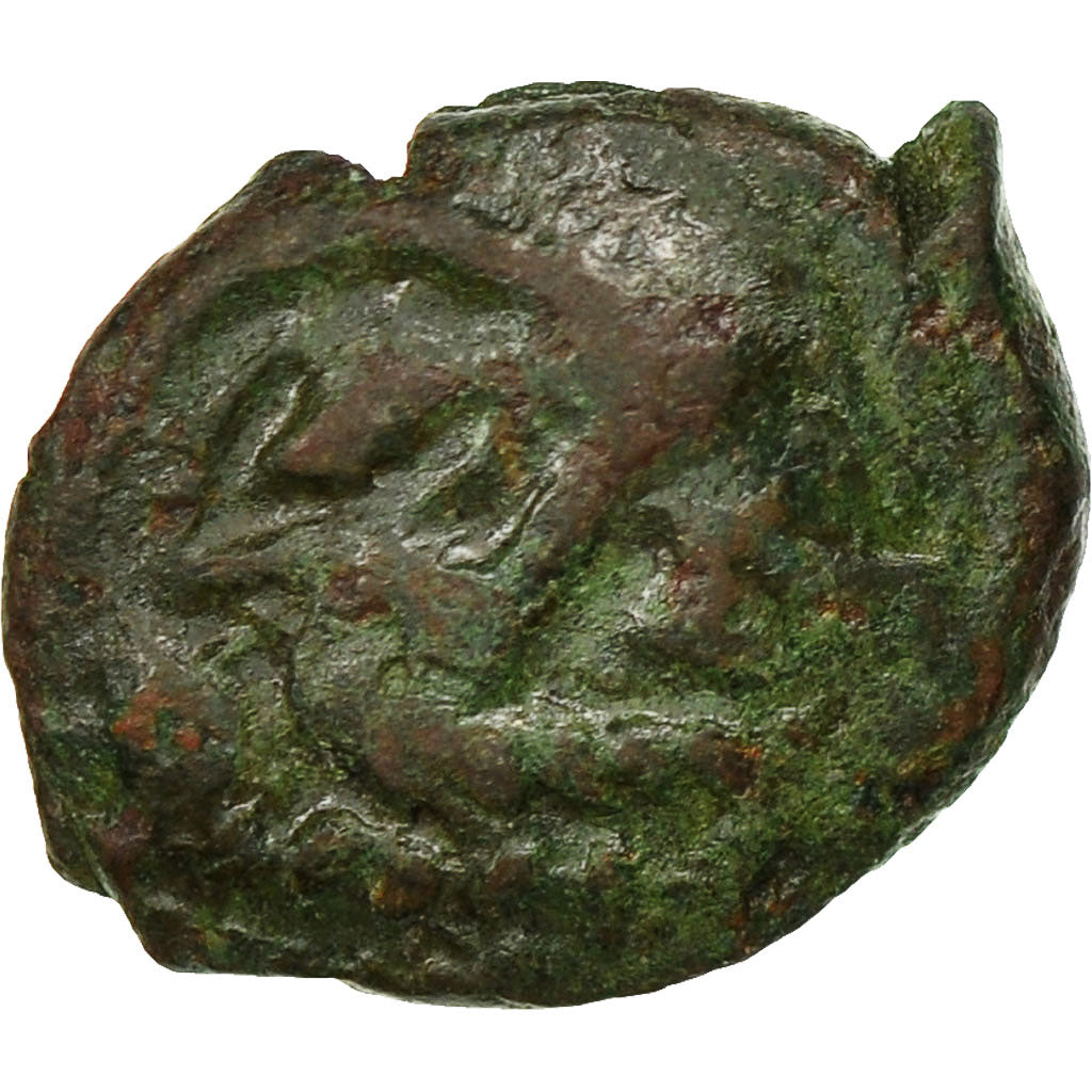 Bellovaci, 1/4 Stater, 1st century BC, Bronze, VF(30-35), Delestrée:287var