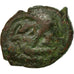 Bellovaques, 1/4 Statère, Ier siècle av. J.C., Bronze, TB+, Delestrée:287var
