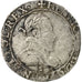 France, Henri III, 1/2 Franc au col plat, 1577, Troyes, Argent, TB, Gadoury:487