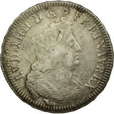 Moneda, Francia, Louis XIV, 1/2 Écu aux palmes, 1/2 Ecu, 1694, Lyon, BC+