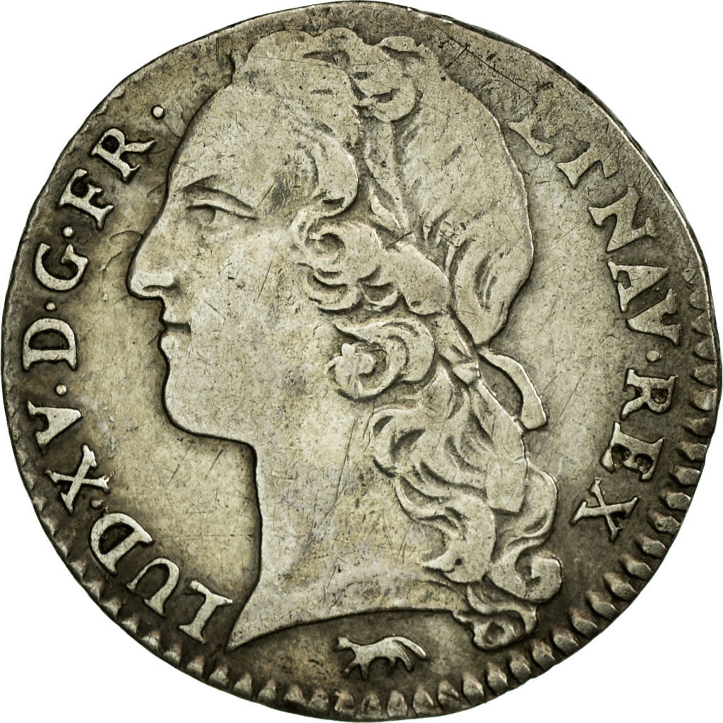 Munten, Frankrijk, Louis XV, 1/10 Écu au bandeau, 12 Sols, 1/10 ECU, 1750