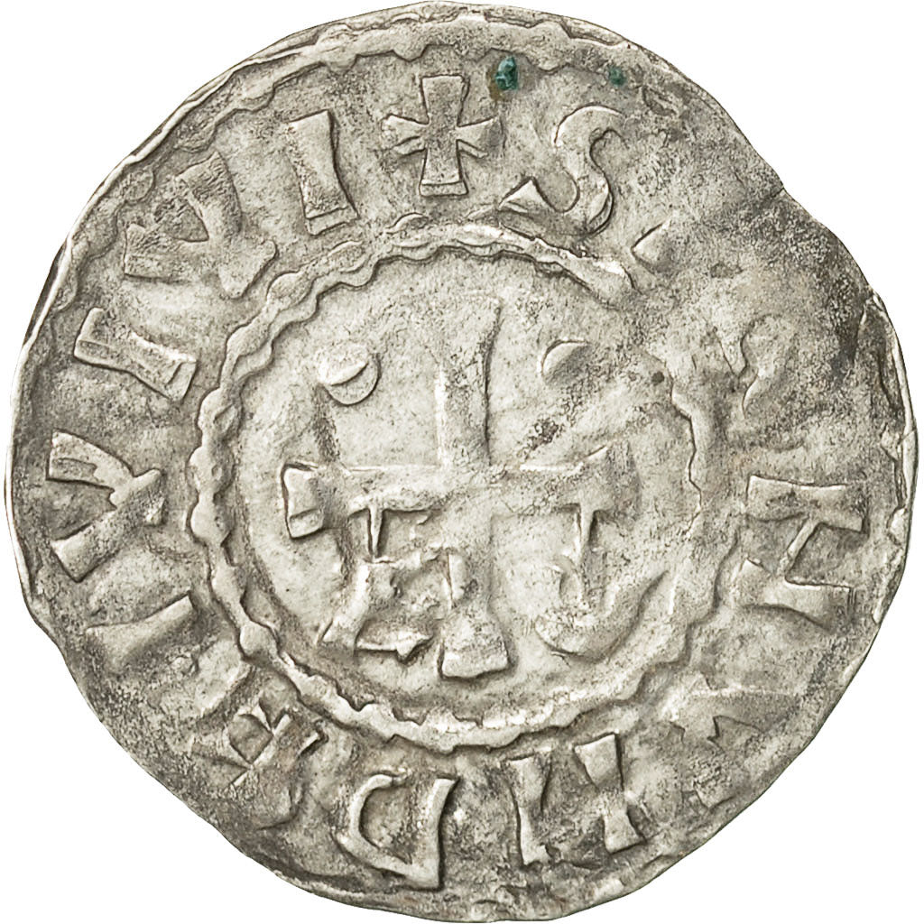 Coin, France, Maine, Denarius, Le Mans, AU(50-53), Billon, Boudeau:171