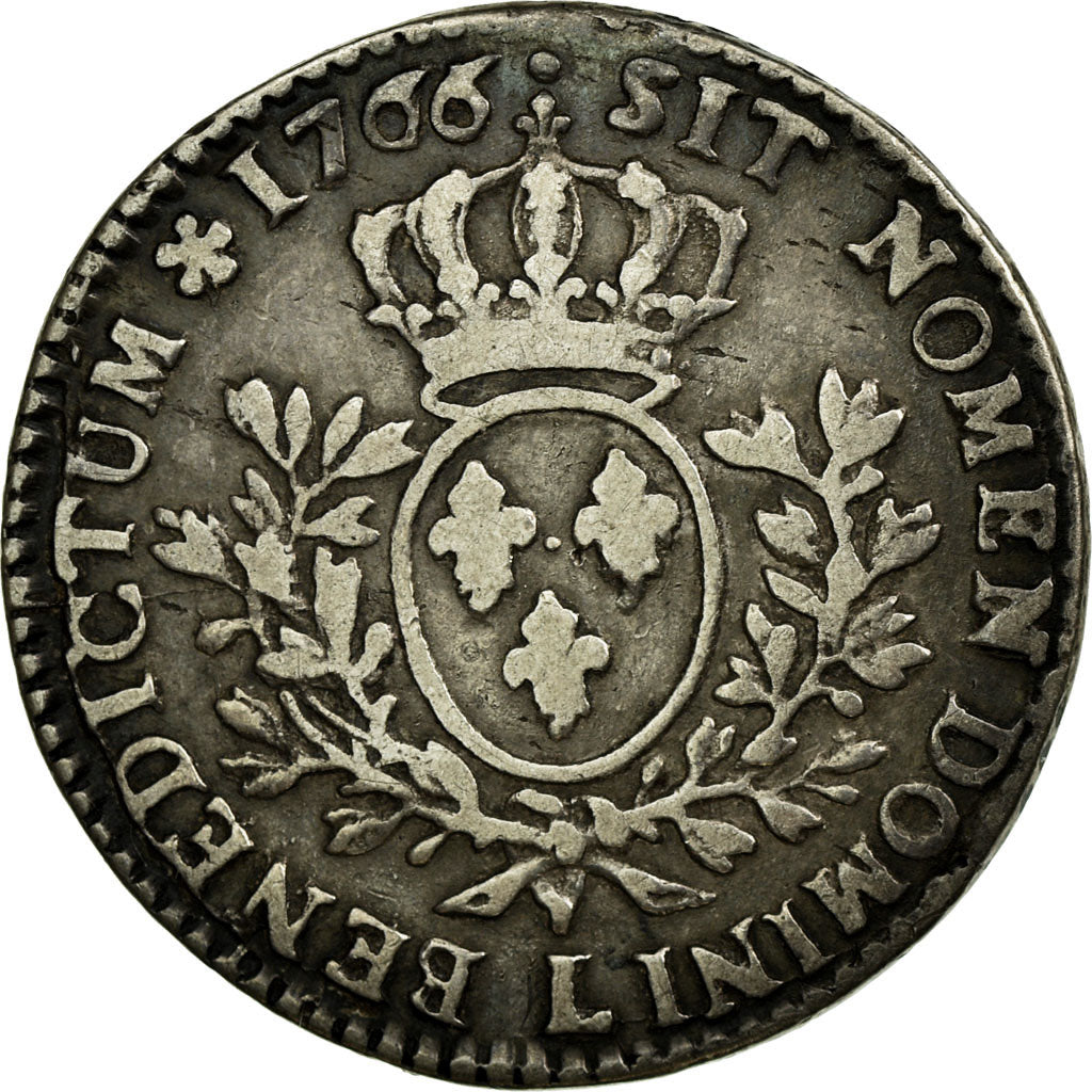 Moneta, Francja, Louis XV, 1/5 Écu au bandeau, 24 Sols, 1/5 ECU, 1766, Bayonne