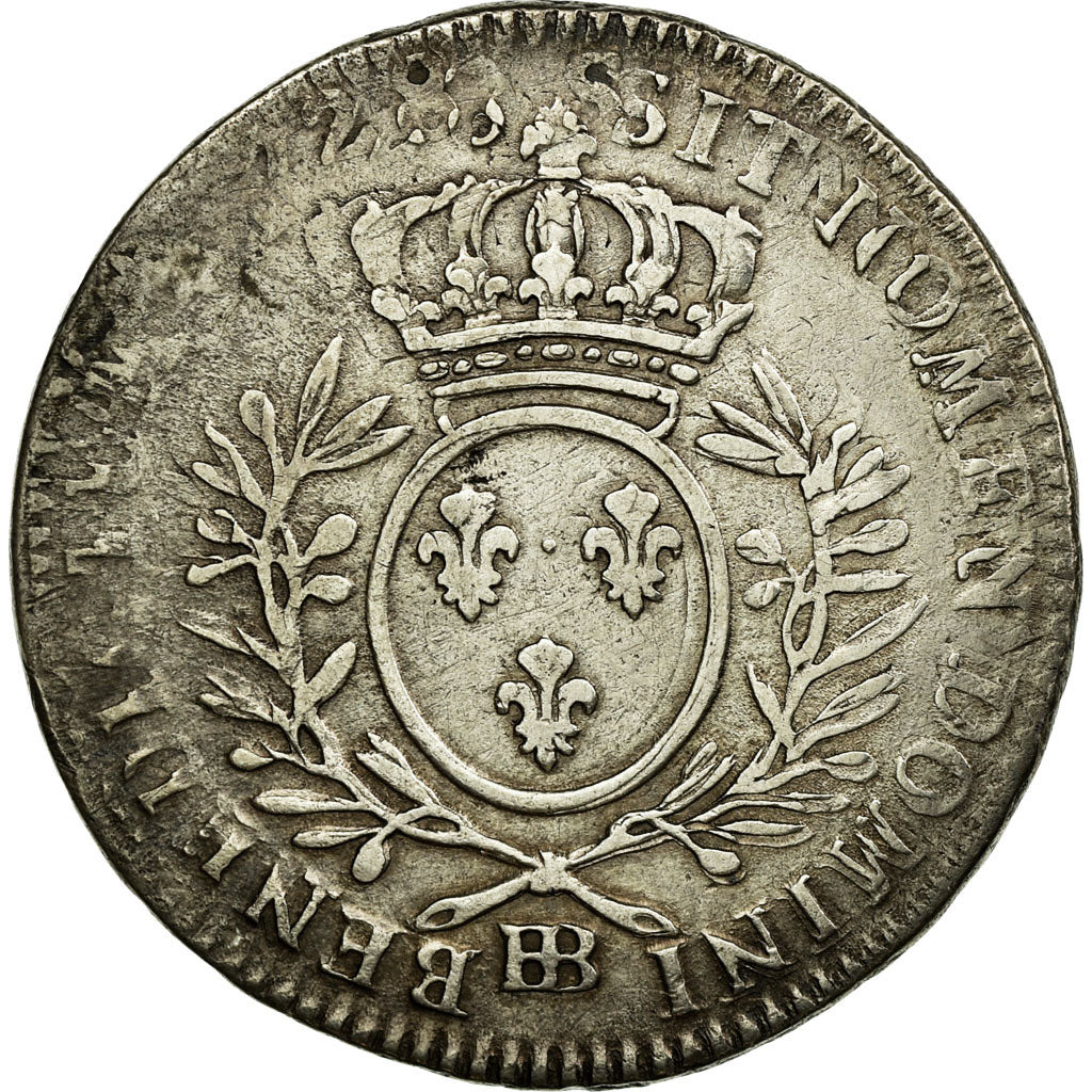 Munten, Frankrijk, Louis XV, 1/2 Écu aux branches d'olivier, 1/2 ECU, 44 Sols