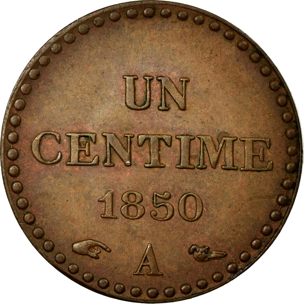 Coin, France, Dupré, Centime, 1850, Paris, AU(55-58), Bronze, KM:754
