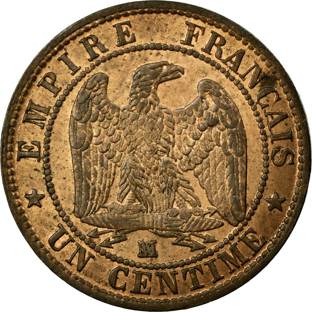 Monnaie, France, Napoleon III, Napoléon III, Centime, 1854, Marseille, SUP