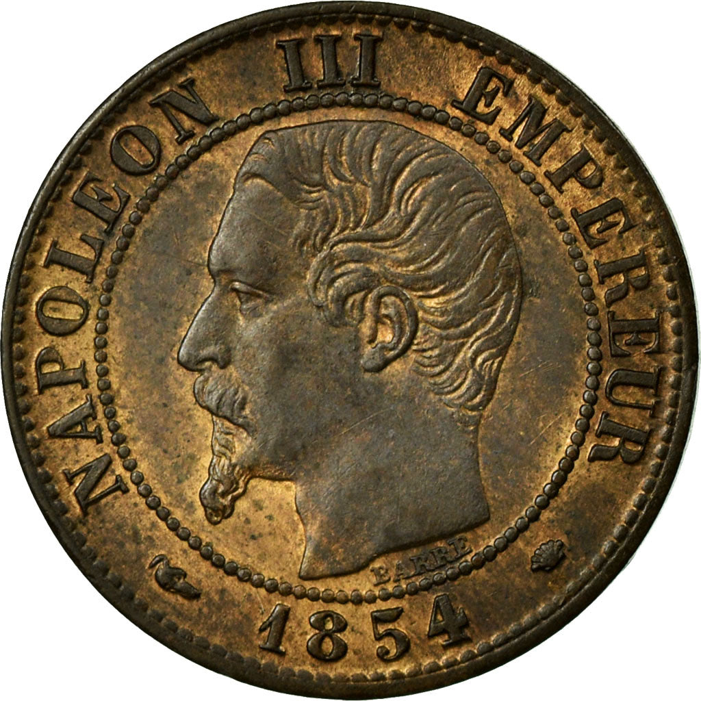 Coin, France, Napoleon III, Napoléon III, Centime, 1854, Marseille, AU(55-58)
