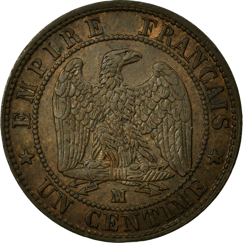 Coin, France, Napoleon III, Napoléon III, Centime, 1854, Marseille, AU(55-58)