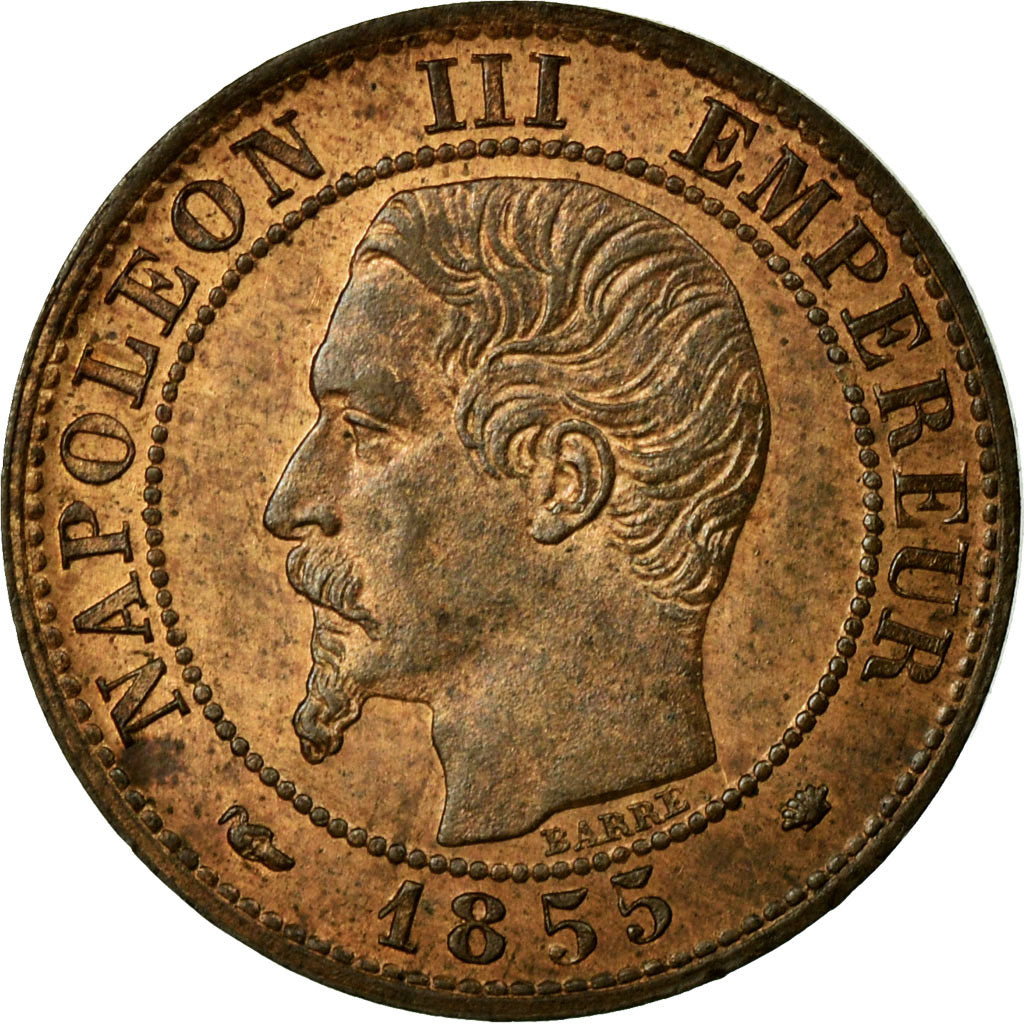 Munten, Frankrijk, Napoleon III, Napoléon III, Centime, 1855, Marseille, PR