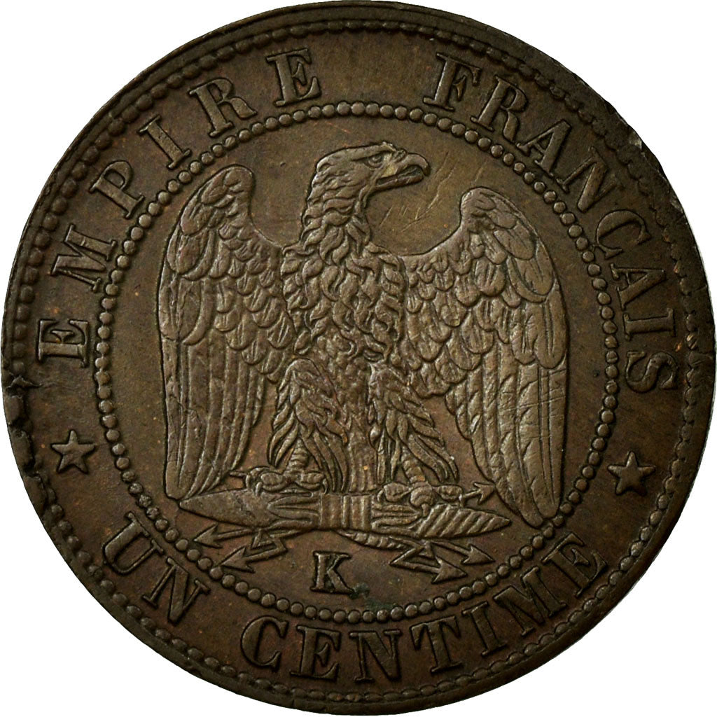 Monnaie, France, Napoleon III, Napoléon III, Centime, 1856, Bordeaux, TTB+