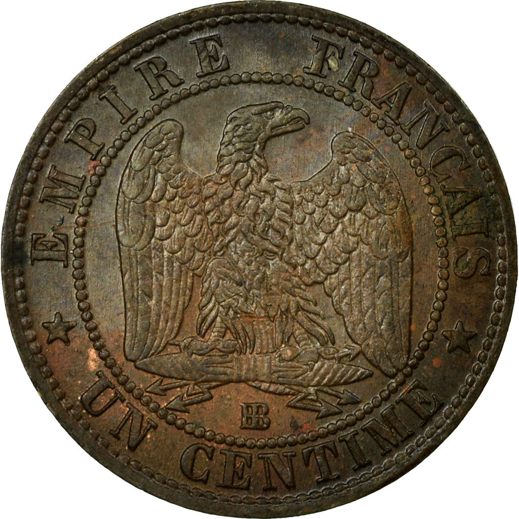 Moneta, Francja, Napoleon III, Napoléon III, Centime, 1861, Strasbourg