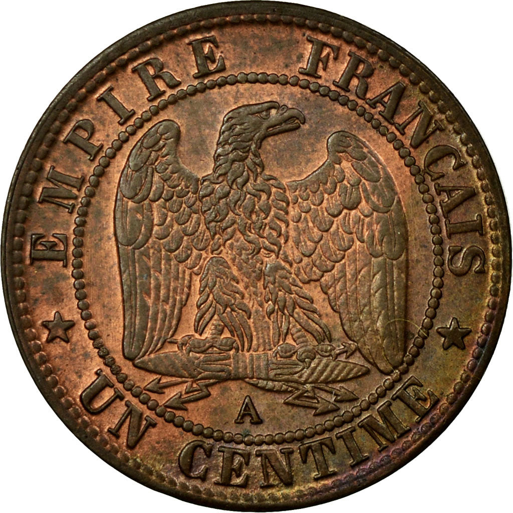 Coin, France, Napoleon III, Napoléon III, Centime, 1870, Paris, AU(55-58)
