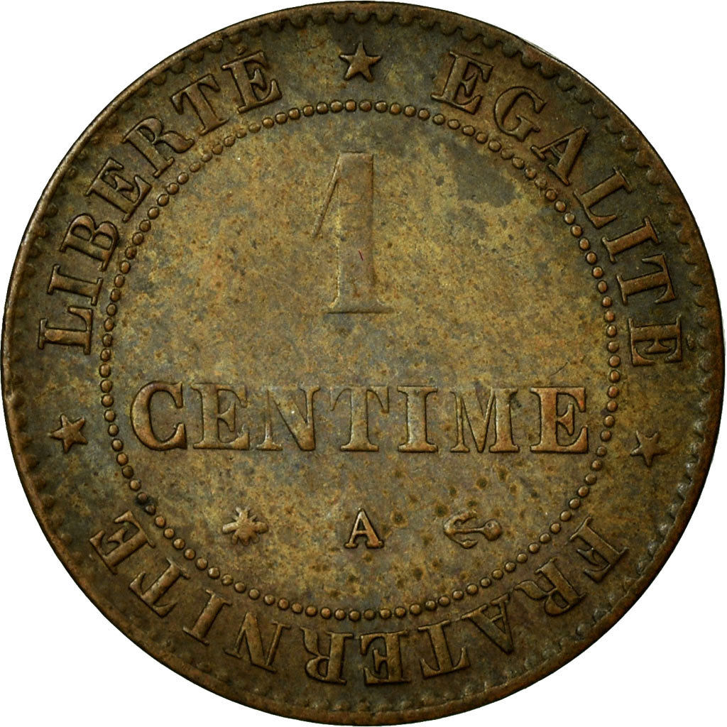 Coin, France, Cérès, Centime, 1872, Paris, AU(55-58), Bronze, KM:826.1