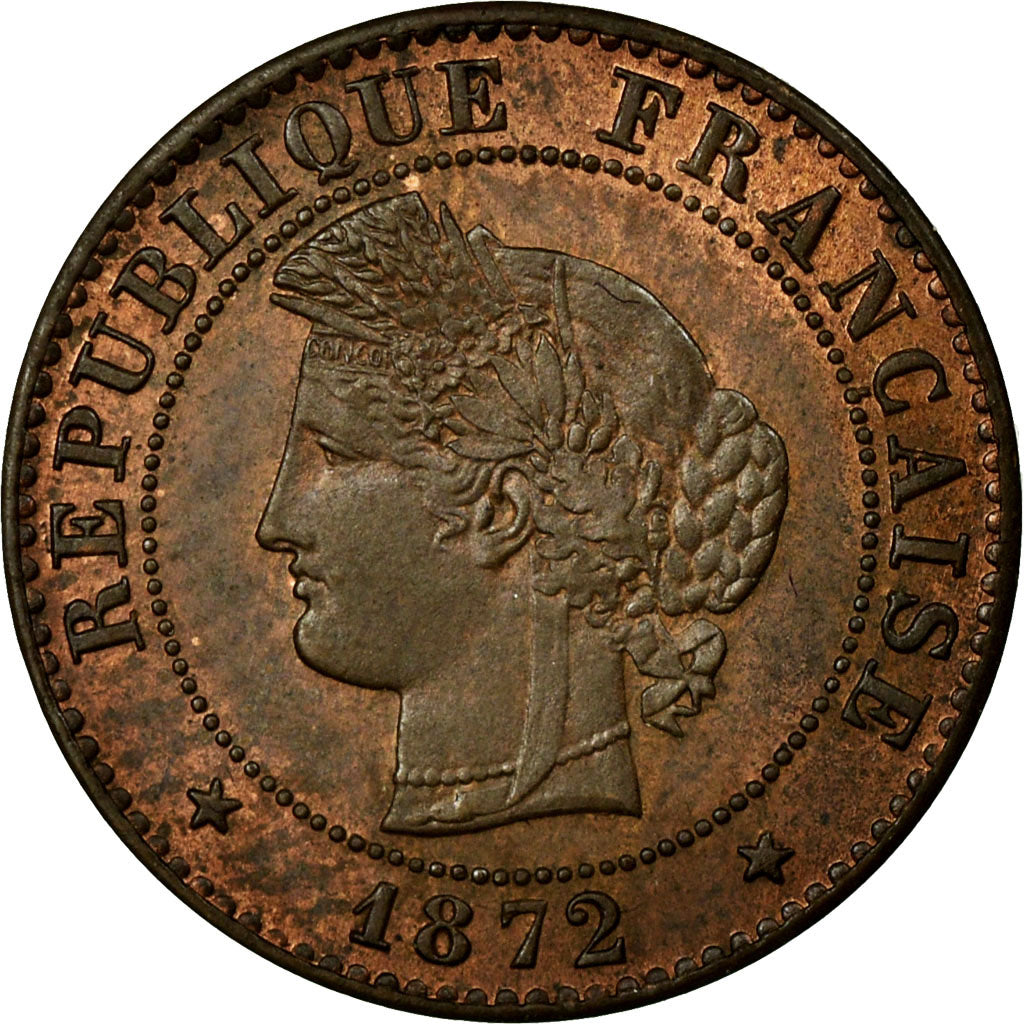 Coin, France, Cérès, Centime, 1872, Paris, MS(60-62), Bronze, Gadoury:88