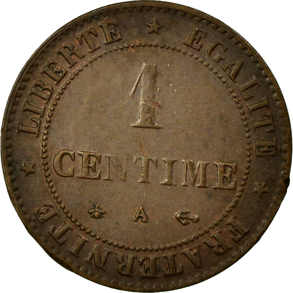 Coin, France, Cérès, Centime, 1874, Paris, AU(50-53), Bronze, KM:826.1