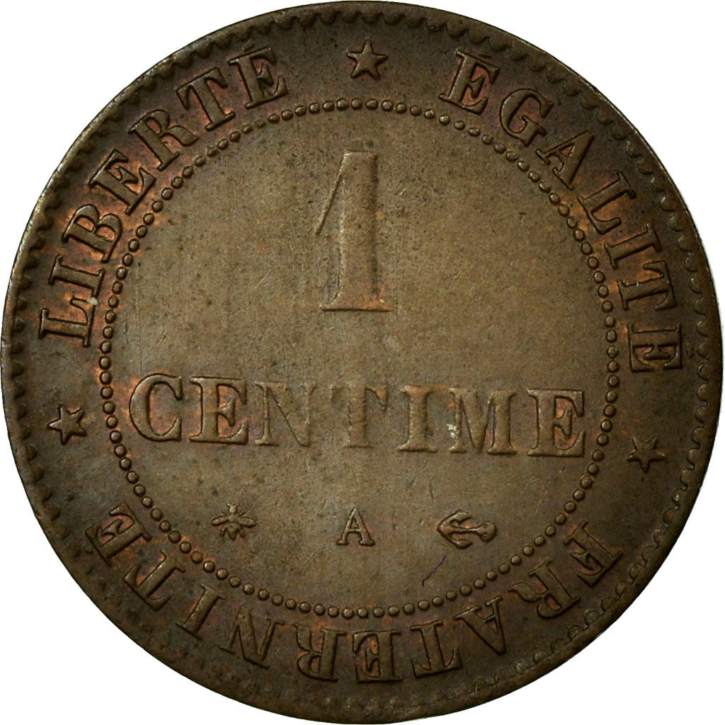 Coin, France, Cérès, Centime, 1874, Paris, AU(55-58), Bronze, KM:826.1