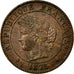 Coin, France, Cérès, Centime, 1875, Paris, AU(50-53), Bronze, KM:826.1