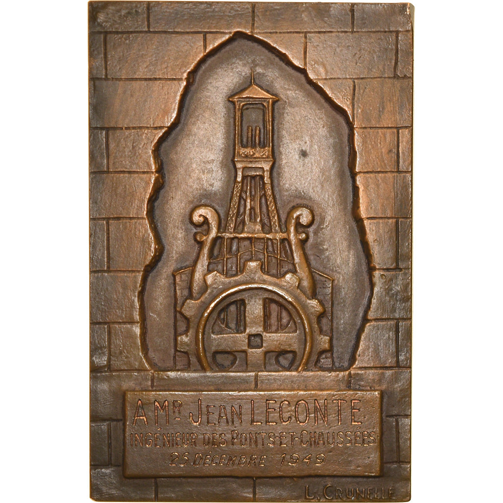 France, Medal, Ville de Douai, Ponts et Chaussées, 1949, Crunelle, MS(63)