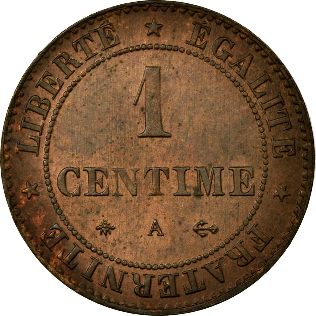 Coin, France, Cérès, Centime, 1875, Paris, AU(55-58), Bronze, KM:826.1