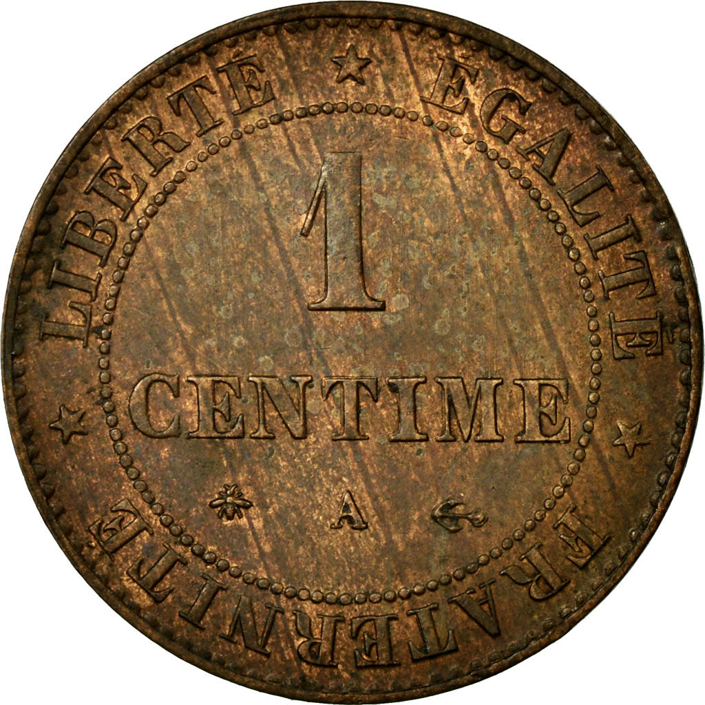 Coin, France, Cérès, Centime, 1875, Paris, MS(60-62), Bronze, KM:826.1