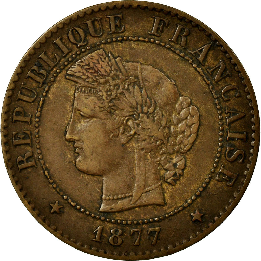 Coin, France, Cérès, Centime, 1877, Paris, AU(50-53), Bronze, KM:826.1