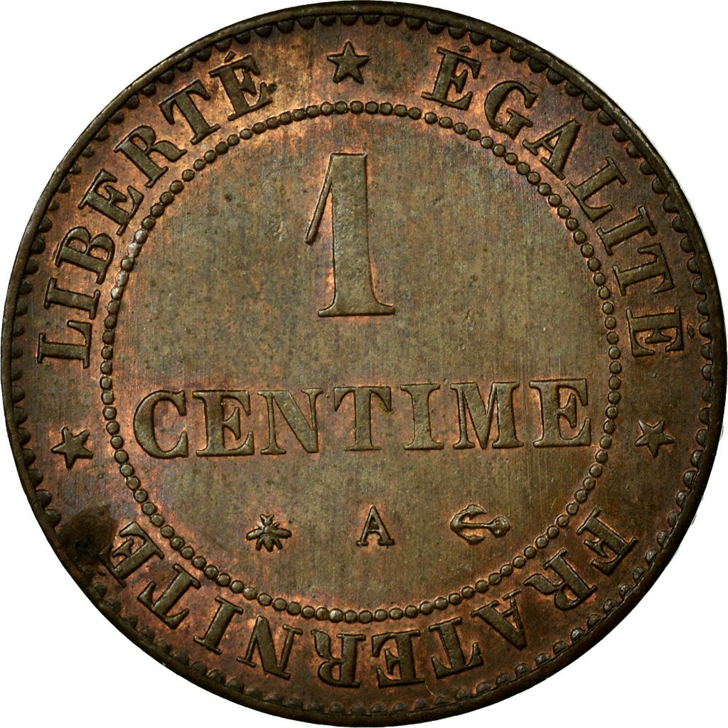 Moneta, Francia, Cérès, Centime, 1877, Paris, SPL-, Bronzo, KM:826.1