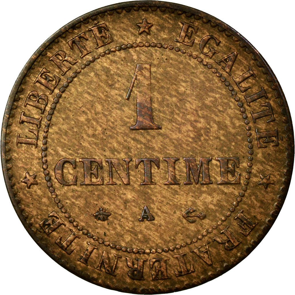 Coin, France, Cérès, Centime, 1877, Paris, AU(55-58), Bronze, Gadoury:88