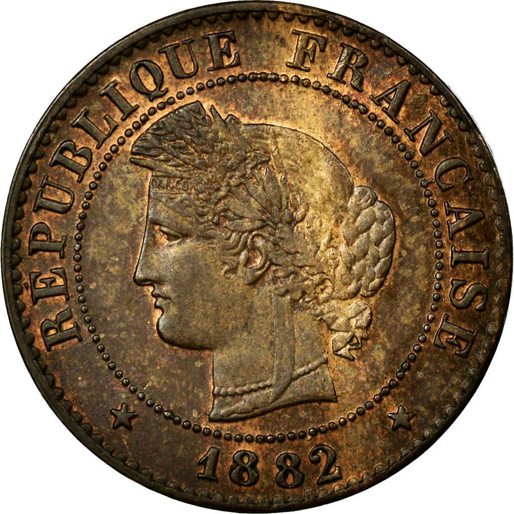 Coin, France, Cérès, Centime, 1882, Paris, AU(55-58), Bronze, KM:826.1