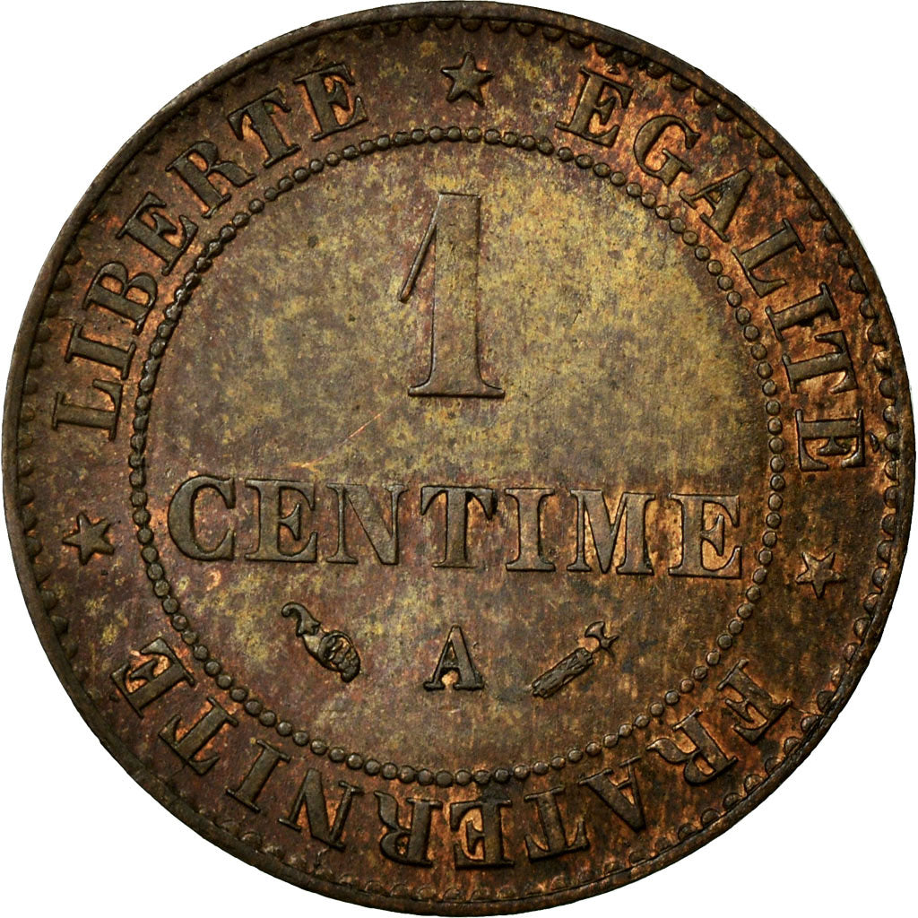 Coin, France, Cérès, Centime, 1882, Paris, AU(55-58), Bronze, KM:826.1