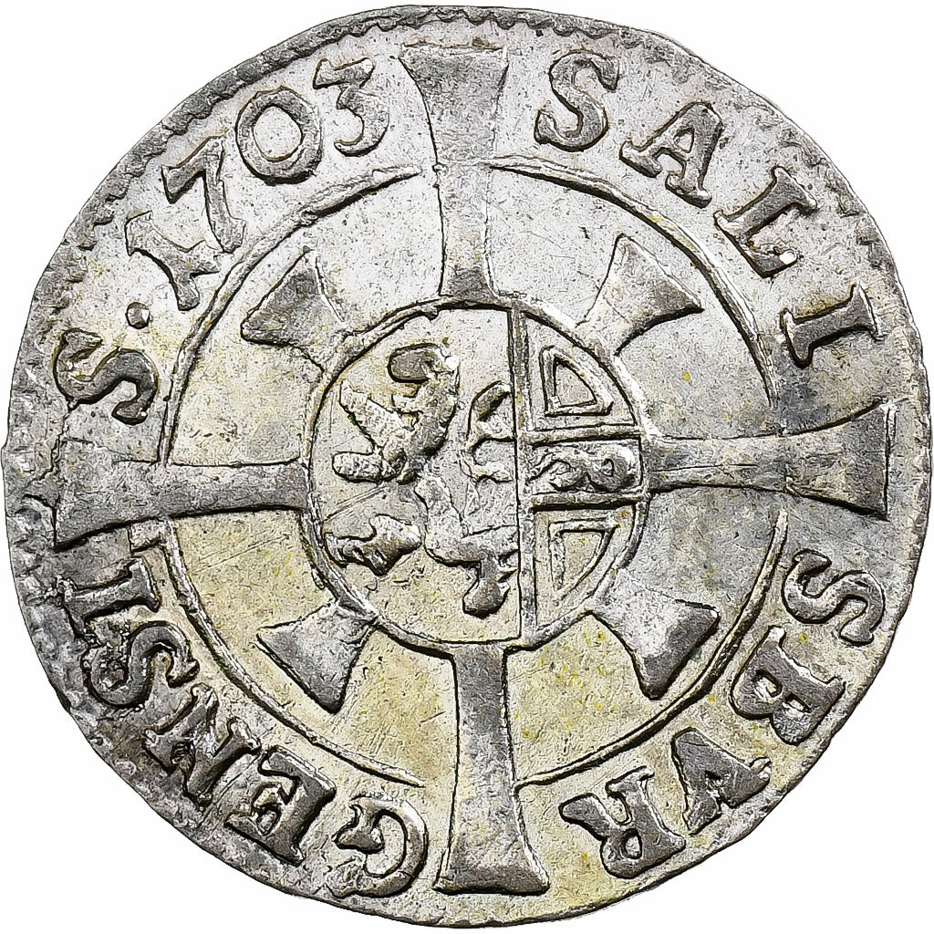 Bishopric of Salzburg, Johann Ernst von Thun, Kreuzer, 1703, Salzburg, Argento