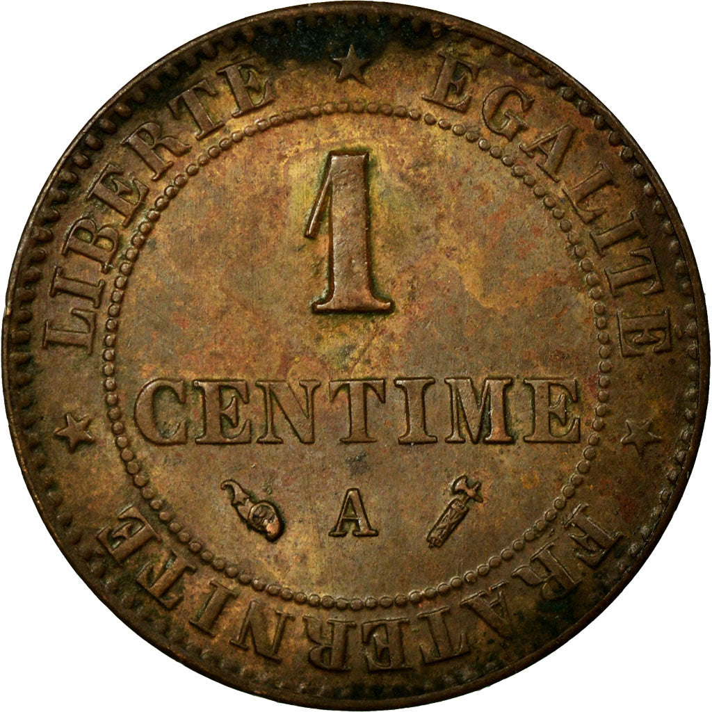 Coin, France, Cérès, Centime, 1887, Paris, AU(50-53), Bronze, KM:826.1