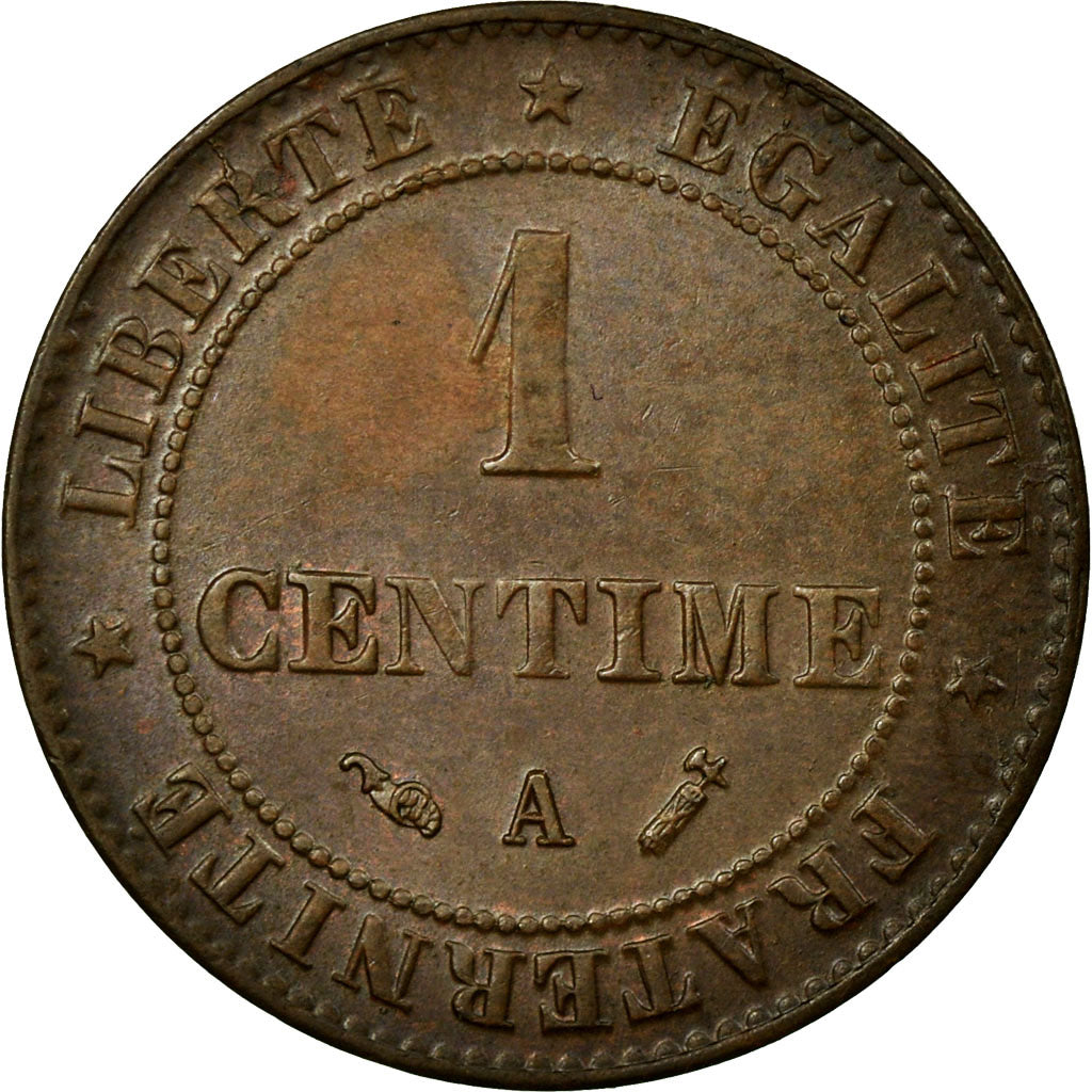 Moneda, Francia, Cérès, Centime, 1890, Paris, EBC, Bronce, Gadoury:88