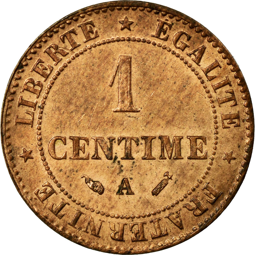 Coin, France, Cérès, Centime, 1890, Paris, MS(60-62), Bronze, Gadoury:88