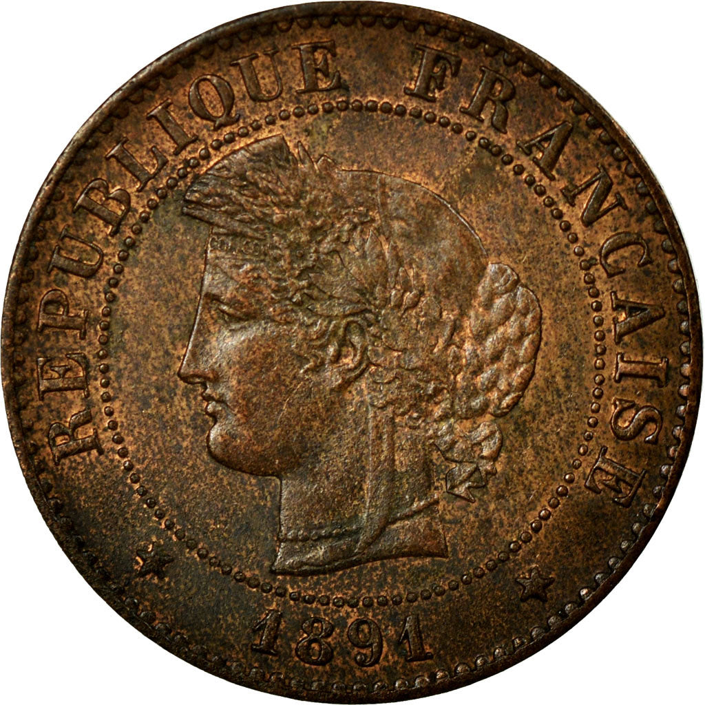 Coin, France, Cérès, Centime, 1891, Paris, AU(50-53), Bronze, KM:826.1