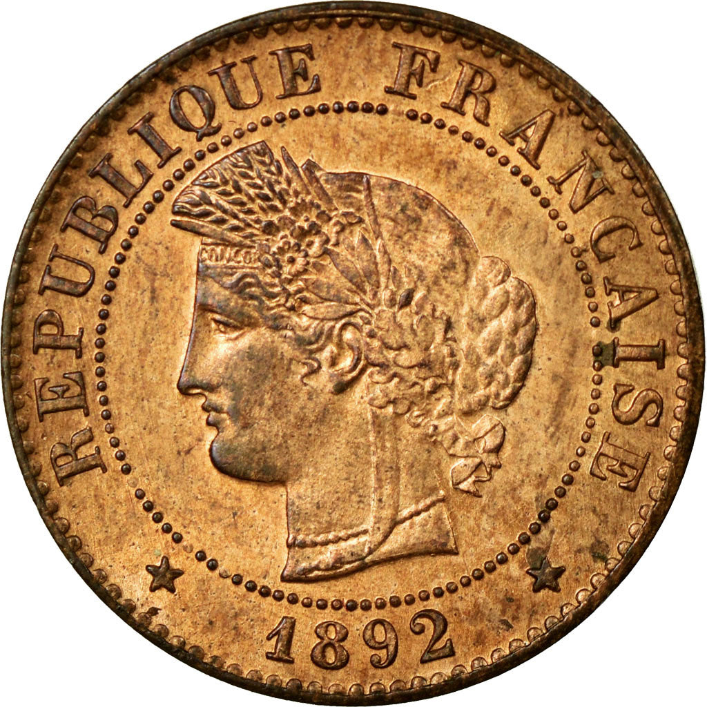 Coin, France, Cérès, Centime, 1892, Paris, MS(60-62), Bronze, KM:826.1