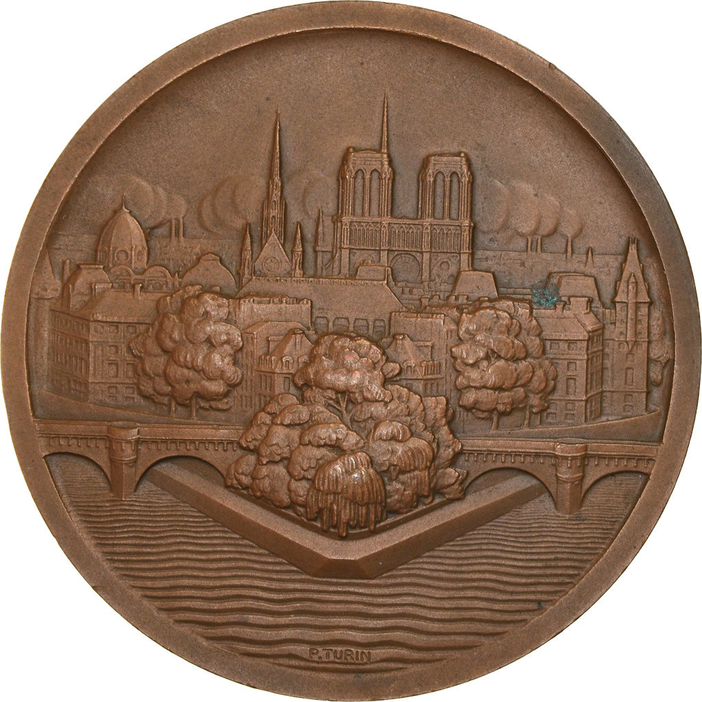 France, Médaille, Ile de la Cité, Notre Dame, Paris, Sports & leisure, 1955