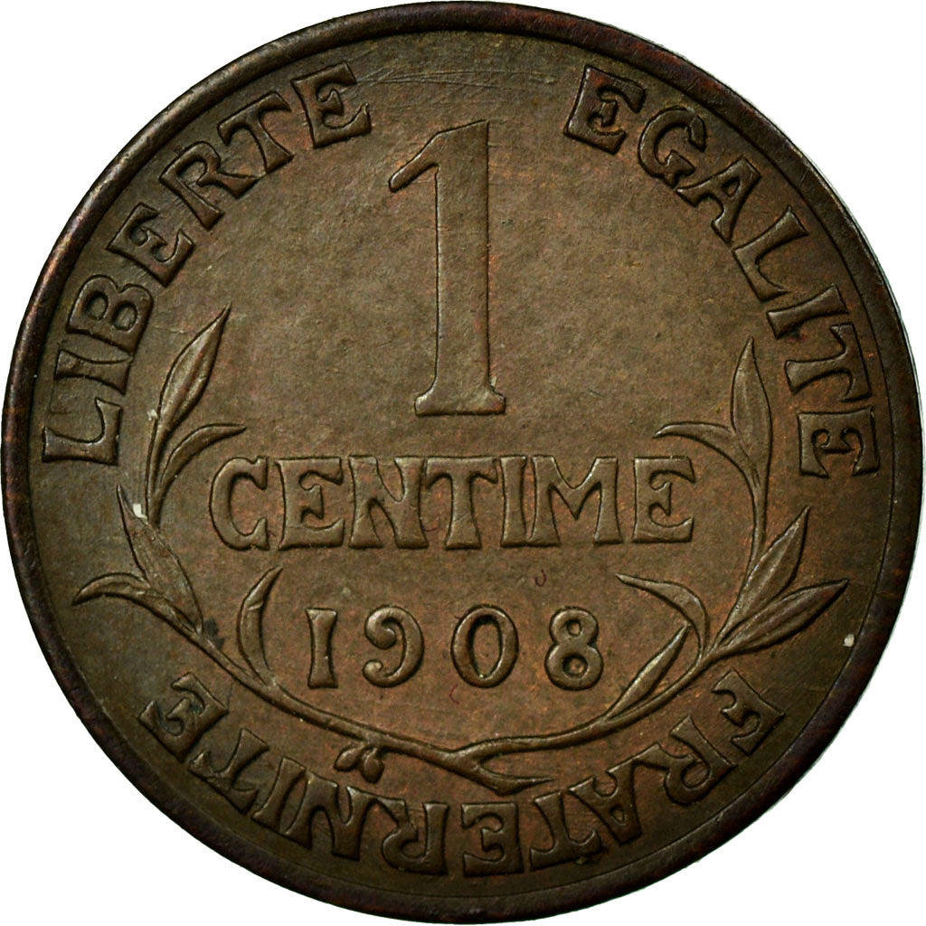 Coin, France, Dupuis, Centime, 1908, Paris, AU(55-58), Bronze, KM:840