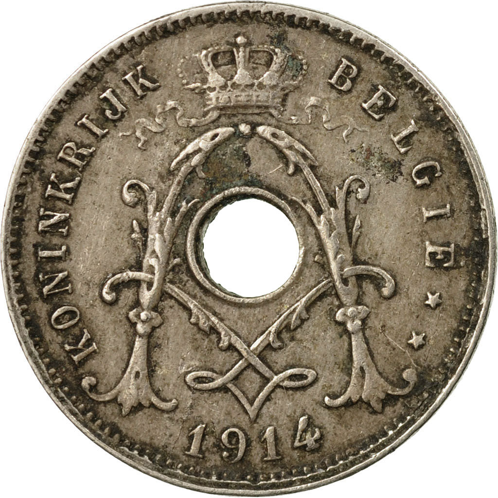 Coin, Belgium, 5 Centimes, 1914, EF(40-45), Copper-nickel, KM:67