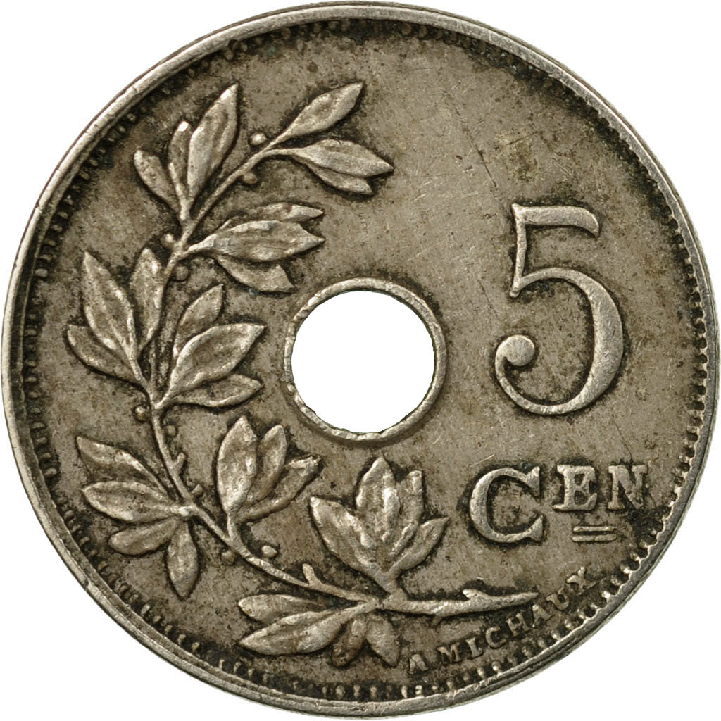 Coin, Belgium, 5 Centimes, 1914, EF(40-45), Copper-nickel, KM:67